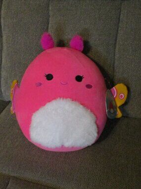 Squishmallows Pow The Moth Butterfly First To Market Neon Pink
